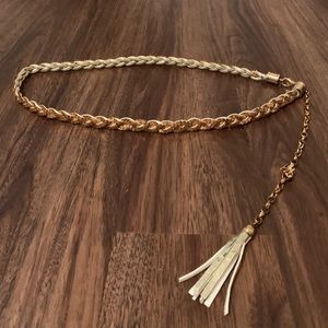 Gold Sparkle Braided Belt